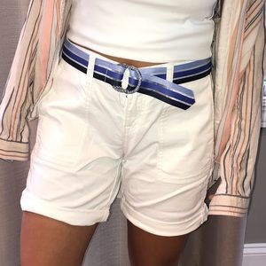White Jean shorts